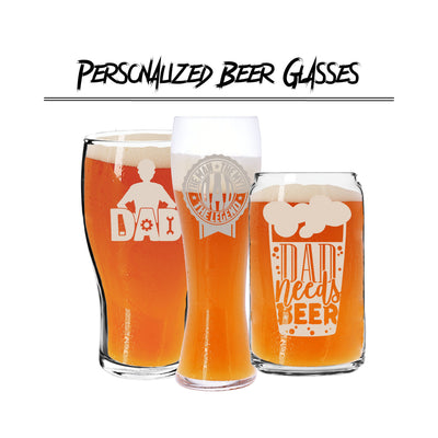 Personalized Pilsner Beer Glass for Father's Day