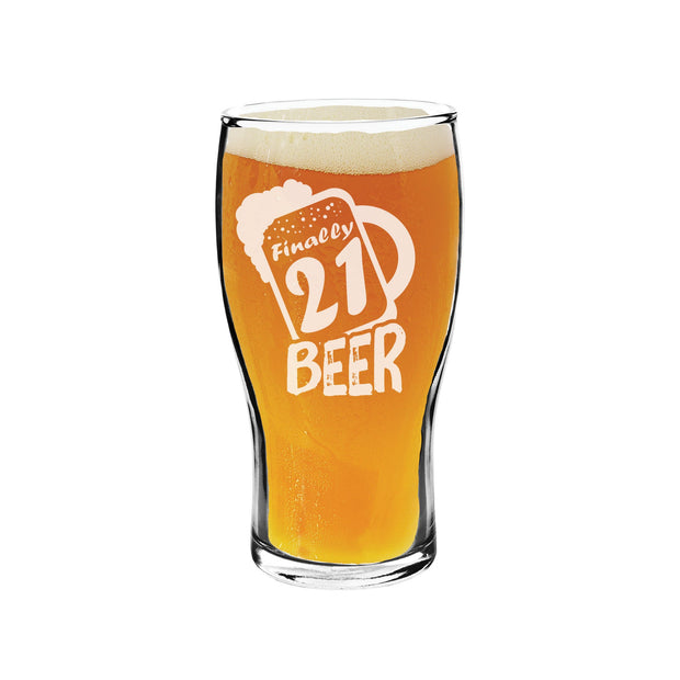 Personalized Tulip Pint Beer Glass