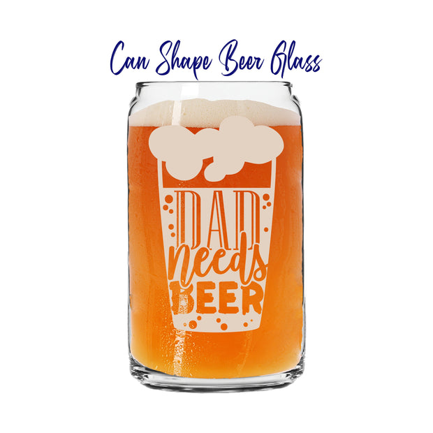 Personalized Pilsner Beer Glass for Father's Day