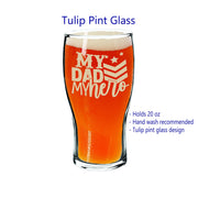 Personalized Father's Day Pilsner Beer Glasses