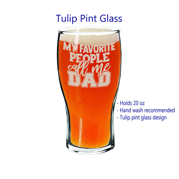 Personalized Father's Day Pilsner Beer Glasses