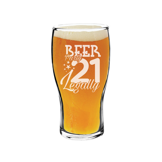 Personalized Tulip Pint Beer Glass