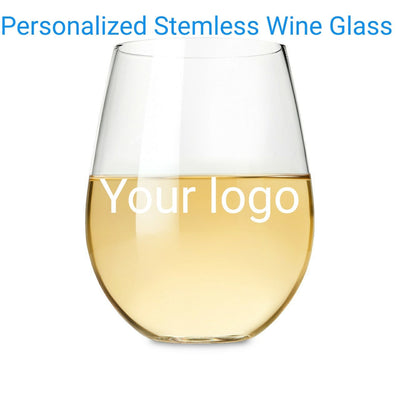 Personalized Laser Etched Stemless Wine Glass