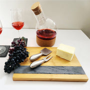 Personalized Bamboo Cheese Board with Slate