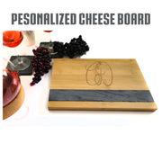 Personalized Bamboo Cheese Board with Slate