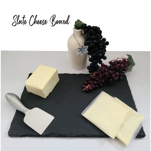 Personalized Laser Etched Cheese Serving Natural Slate Stone