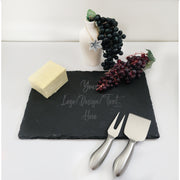 Personalized Laser Etched Cheese Serving Natural Slate Stone