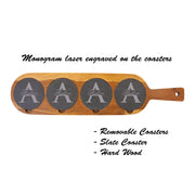 Handmade Wooden Custom Beer Glass Flight Serving Tray