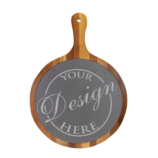 Engraved Round European Bread Board