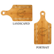 Engraved Bamboo Cheese Paddle Board with Custom Name