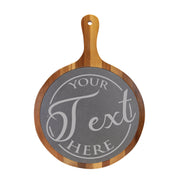 Engraved Round European Bread Board