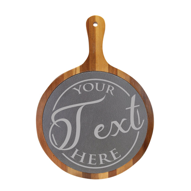Engraved Round European Bread Board