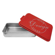 custom engraved cake baking pan with copper color lid