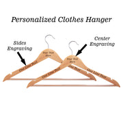 personalized engraved wooden bridesmaid cloth hangers