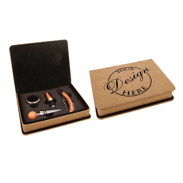 Personalized 4 wine tool Gift Set
