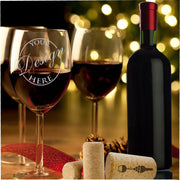 Custom Etched Stemmed Wine Glasses Corporate Gifts