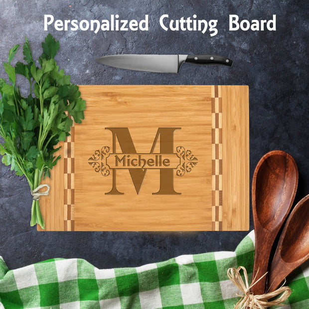 custom engraved bamboo rectangle cheese board