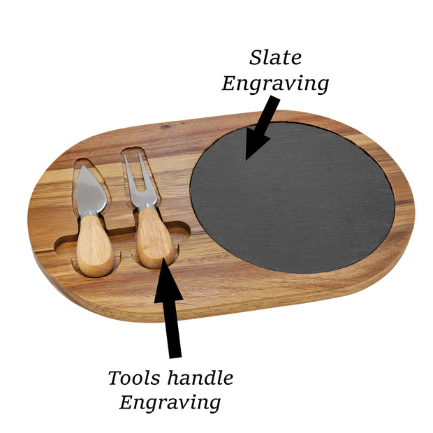 custom engraved acacia wooden serving board